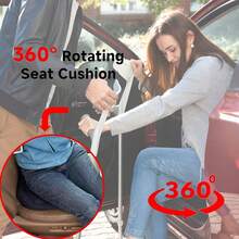 360° Rotating Car Seat Cushion - Non-Slip Ergonomic Design, Portable Auxiliary Rotating Cushion For Easy In And Out, Universal Size, Suitable For Driving And Traveling, Car Seat Accessory - Multicolor - View 9