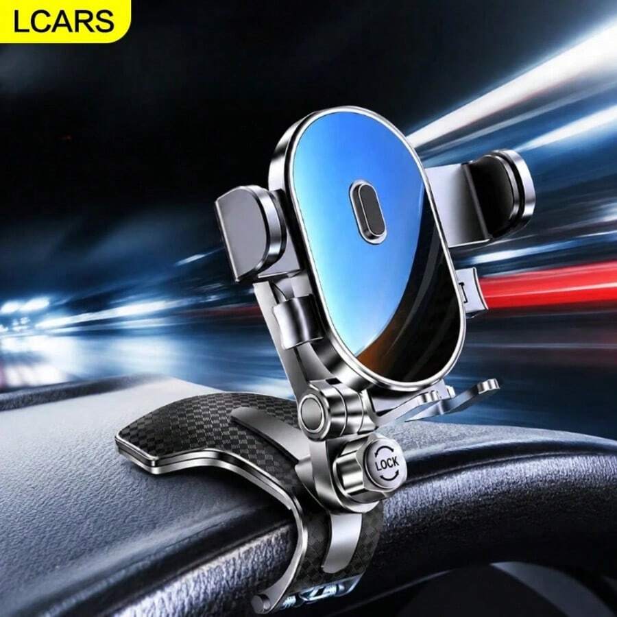 Suporte de Telefone para Carro LCARS com Clipe de Painel, Suporte de Navegação Giratório 360°, Suporte Universal Anti-Vibração - 16+YBT01 - Visão 1