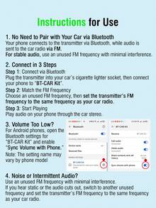 REMAX Car Bluetooth FM Transmitter, Supports Hands-Free Calling, Wireless Audio Adapter, MP3 Music Player, Supports USB Flash Drive, USB-C & USB-A Charging, Suitable For 12V-24V Vehicles With LED Display - C91 - View 10