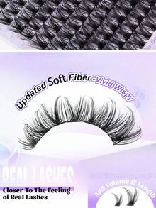 YIDUO 168Pcs Wispy Lash Clusters D Curl Individual Cluster Lashes Mixed Length 10‑18mm,Soft Thin Band Reusable DIY Eyelash Extensions,Natural Volume Fairy Lashes,Beginners For Daily Party Halloween Holiday Makeup Gift - Multicolor - View 3