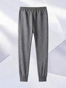 Men's Sports Long Pants Outdoor Casual Tapered Leg Stretch Wrinkle-Resistant - Dark Grey - View 2