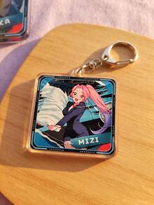 1pc/6Pcs Cute ALIEN STAGE Anime Acrylic Keychain, Alien Stage Acrylic Keychain Set, Anime Character Pendant, Suitable For Backpack Decoration, Key Chain, Bag Charm, Birthday Gift, Anime Convention And All Season Use - Multicolor - View 11
