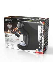 CAMRY Multi-Capsule Coffee Machine, Capsule Espresso Maker, Pod Coffee Machine - 1450W (Max 3000W), 0.6L Water Tank, Compact Design, Black - EU E Type Plug(220-240V) - View 11