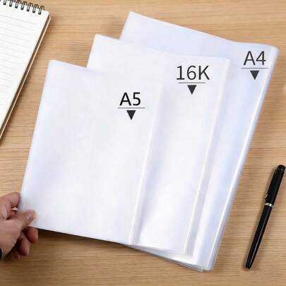 5/10/20pcs Transparent Plastic Book Covers, Book Protection Sleeves, Self-Adhesive Sealing, Transparent Book Covers, Suitable For School Student Book Protection, Waterproof And Wear-Resistant, A4, 16K, A5 Sizes, Back To School Season, Learning Supplies