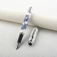 Jinhao 950 Fountain Pen Ceramic Dragon Pattern F Nib Metal Ink Pen With Pen Pouch Business Office Writing Gift Pen - 950 - View 7