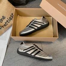 Women's 2026 Spring/Autumn New PU Leather Soft Breathable Anti-Slip Wear-Resistant Casual Sports Shoes Style - Silver - View 6
