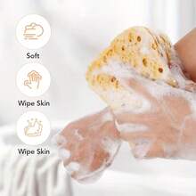 2 Pieces Bath Sponge Set, Soft Porous Body Scrubber Sponges For Shower, Gentle Exfoliating, Rich Lather & Daily Body Cleaning - View 7