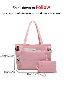 Women's Lightweight Fluffy Tote Bag, Suitable For Travel, Work, Beach, Gym, Shopping, School And Office Use - Multicolor - View 9
