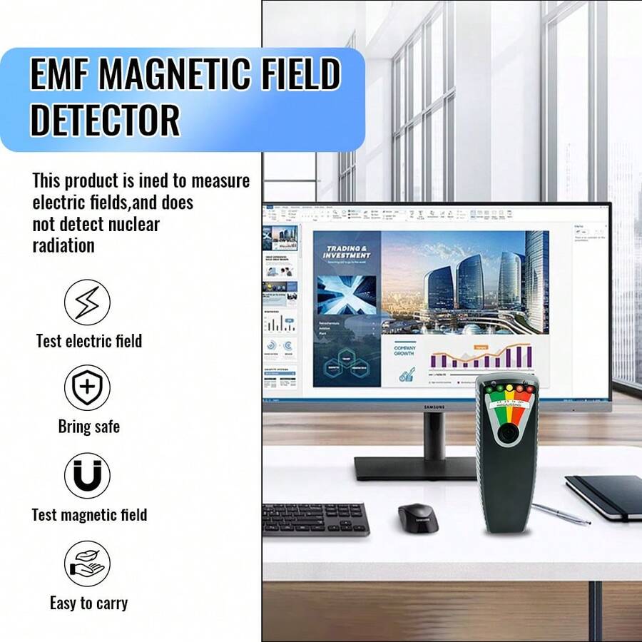 Upgrade K3 EMF Upgrade Digital Detector 5 Level LED Display For Home Electromagnetic Field Measurement And Paranormal Research - Black - View 1