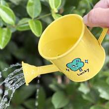 1pc Small Home Gardening Watering Can, Colorful Metal Watering Pot With Stickers - Candy Color Shower Head 2 - View 3