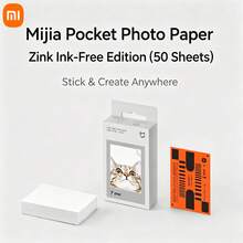 Xiaomi Mi Home Pocket Photo Printer Zink Adhesive Photo Paper, 50 Sheets Inkless Printing Paper, Compatible With Mi Home Pocket Photo Printer And Mi Home Pocket Photo Printer 1S, Self-Adhesive Instant Print Photo Paper, Suitable For DIY Scrapbooks And Journals - View 4