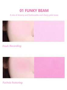 LILYBYRED LUV BEAM 雙色腮紅盤 01 FUNKY BEAM 烘焙絲絨質地，控油配方，自然瑩亮光澤，可疊擦持久顯色，日常臉部腮紅，韓系彩妝禮品 - 01 FUNKY BEAM - 查看 4