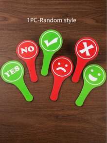 Double-Sided "True" & "False" Sign Handheld Response Cards,Suitable For Classroom Teaching,Family Games,Interactive Learning Activities, Team Building Voting,Back To School Gifts,Photo Props - Multiple Styles - View 10