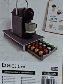 Desktop Coffee Capsule Box Ironwork Double-Layer Storage Rack Can Hold 60 Pieces - Metal (iron) - View 10