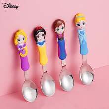 Disney 正版迪士尼可愛卡通米奇、米妮、艾莎與麥昆兒童不鏽鋼湯匙－家用與生日派對嬰兒餐具 - 彩色 - 查看 2