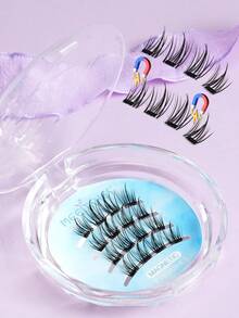 Segmented Magnetic Design Thick & Voluminous Curly Lashes, Easy To Wear With Transparent Storage Box - View 6