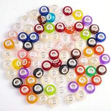 23pcs Colorful European Style Large Hole Beads, Mixed Color Large Hole Beads For Jewelry Making, Suitable For Pendants, Bracelets And DIY Crafts - 23 Pieces - View 7