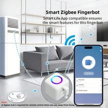 RSH 2pcs Rechargeable ZigBee Smart Robot Button Pusher, Supports Tuya Smart Life App Scheduled Automation, Compatible With Alexa Voice Assistant, RGB Light Touch Sensor, 8 Months Long Standby, Wireless Button Switch Pusher - View 9