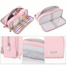 1Pc/50pcs Luxury Stationery Set, Student Aesthetic Stationery Combination, Includes Large Capacity Pencil Case, Morandi Color Neutral Pens, Mechanical Pencils, 13-Color Highlighter Pens, Sticky Notes, Multi-Functional Office And Study Supplies, Essential Gift For New Year/Christmas/Back To School - Multicolor - View 3