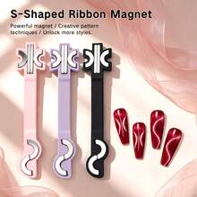 Multifunctional Ribbon Cat Eye Magnetic Nail Art Magnet Tool, Can Create Ribbon Cat Eye Nail Art And Rice-Shaped Cat Eye Nail Art Styles, Easy To Operate, Suitable For Nail Art Enthusiasts And Nail Salons To Make Fake Nails, Acrylic Nail Tips, Holiday Nails, Professional Nail Artist Tool - Multicolor - View 5