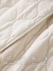 Must-Have For Pet Owners,Women's Casual Fleece Lined High Neck Zip-Up Gold Button Oversized Padded Quilted Coat For Daily,Fall Clothes,Winter Outfit - White - View 8