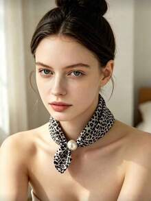 1pc Luxury Pearl Magnetic Necklace, Minimalist Fashion Choker Scarf, Elegant Daily Office Accessory, Versatile Multi-Functional Jewelry - Multicolor-2 - View 1
