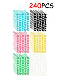 1200/960/480/240片星星貼紙－可愛遮瑕貼紙，適用於臉部裝飾，多色可選，易使用且方便攜帶外出 - 彩色 - 查看 7