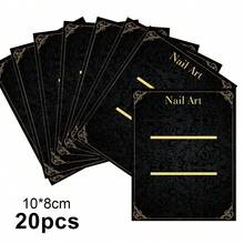 20pcs Nail Display Cards Handmade Nail Art Packaging Board Professional Press-On Nails Packaging Card Nailfie Paper Storage Card Photography Display Prop Board Nail Salon Accessories Nail Tools - Multicolor - View 13