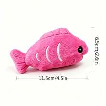 1pc New Cat Toy Clownfish Kitten Toy Durable Chew Toy Self-Entertainment Boredom Relief Squeaky Interactive Cat Toy - Multicolor - View 3