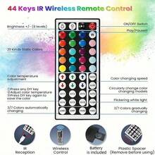 Acosh Neon RGB USB LED Night Light 1-40m LED Strip, Color Changing Smart Remote Control, 44-Key Control, Suitable For TV Screen, Desk Backlight, Bedroom, Home, Party, Holiday Decoration - RGB - View 7