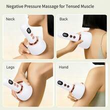 Portable Electric Massager, USB Rechargeable, 9-Speed Adjustable Heating, Sliding Roller Bearings, With LCD Screen. Suitable For Home Massage, Can Be Used For Back, Arms And Legs. 1200mAh Battery. - View 2