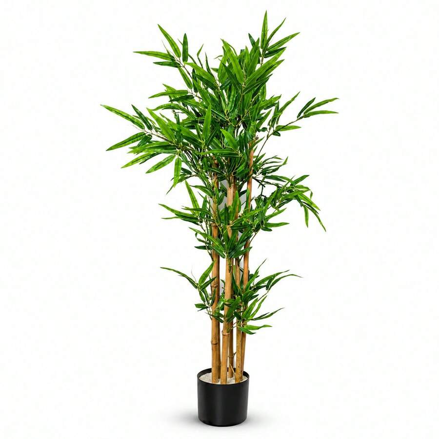 KLACK 120 Cm Artificial Bamboo Plant, Realistic Decorative For Home And Office - Green - View 1