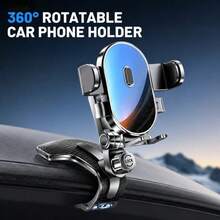 Suporte de Telefone para Carro LCARS com Clipe de Painel, Suporte de Navegação Giratório 360°, Suporte Universal Anti-Vibração - 16+YBT01 - Visão 4