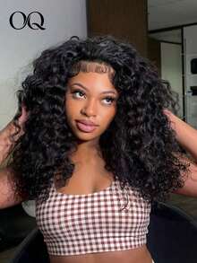 OQ 200% Density 14-28 Inch Seamless Water Wave Flip-Over Half Wig, 3-In-1 Half Wig With Drawstring, Soft Fit, Natural Hairline, Natural Color, Untreated Virgin Hair, Natural Look - SNatural - View 2