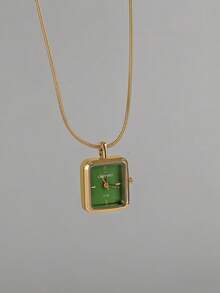 CARYINO New BLINGBLING Fashion Women's Necklace Watch With Time Display, Classic Small Square Design With Rhinestones, Gradient Color Sunburst Dial, Niche Designer Style, Light Luxury Fashion, Suitable For Festivals, Parties, Weddings, Back To School, Christmas, Thanksgiving, Halloween, Easter And Other Occasions, Also The Best Gift For Girlfriend And Mother - one-size - View 14
