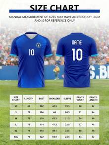 Áo bóng đá nam tùy chỉnh giải National Team League mùa 2026-27, tùy chỉnh logo, số, tên đội và tên cầu thủ - Màu xanh lam - Xem 2