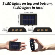 Solar Powered Outdoor Wall Light 6-LED Solar Spotlight IPX4 Landscape Balcony Outdoor Wall Decor Wall Lamp Dusk To Dawn - Solar Wall Light - View 5