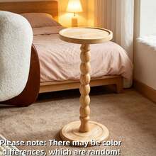 1pc Modern Minimalist Round Wooden Side Table Coffee Table, Small Wooden Corner Table, Multi-Functional Base, Suitable For Living Room Sofa, Bedroom, Plant Stand, Home Decor Furniture, Suitable For Living Room, Bedroom, Bedside - Multicolor - View 7