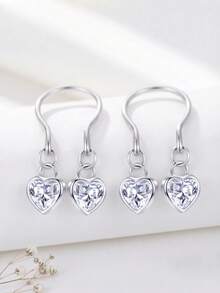 CIZME 1 Pair Sexy Stainless Steel Cubic Zirconia Flower Heart-Shaped Fake Nipple Rings, Body Piercing Jewelry, Clip-On Nipple Rings Without Piercing Required, Unisex, Daily Decoration - Fake Nipple Ring - View 5