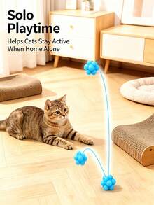 2/6/10/14pcs Two-Tone Pet Toy-A Candy-Colored, Elastic Rubber Ball; An Interactive Toy Suitable For All Cats And Small Dogs. An Ideal Gift For Close Friends Who Own Pets. - Multicolor - View 4