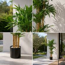 KLACK 120 Cm Artificial Bamboo Plant, Realistic Decorative For Home And Office - Green - View 2