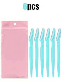 12/6/3/1pc Hair Trimmer, Designed For Men And Women, And Facial Razor, Face Razors For Women Exfoliating Skin Removal Tool, With Long Handle Design, Equipped With Dust Cover, Reusable And Washable Eyebrow Trimmer, Suitable For Beginners Eyebrow Trimming, Facial Hair Trimmer, Eyebrow Shaping. - Multicolor - View 8
