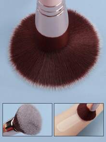 2pcs Makeup Brush Set With Portable Storage Box, 1pc Flat Head Foundation Brush + 1pc Angled Contour Brush, Combination Use For Beginners/Makeup Artists - Multicolor - View 11