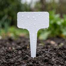 Waterproof Reusable T-Type Plant Tags For Garden Vegetables And Herbs 100pcs/Set - White - View 6