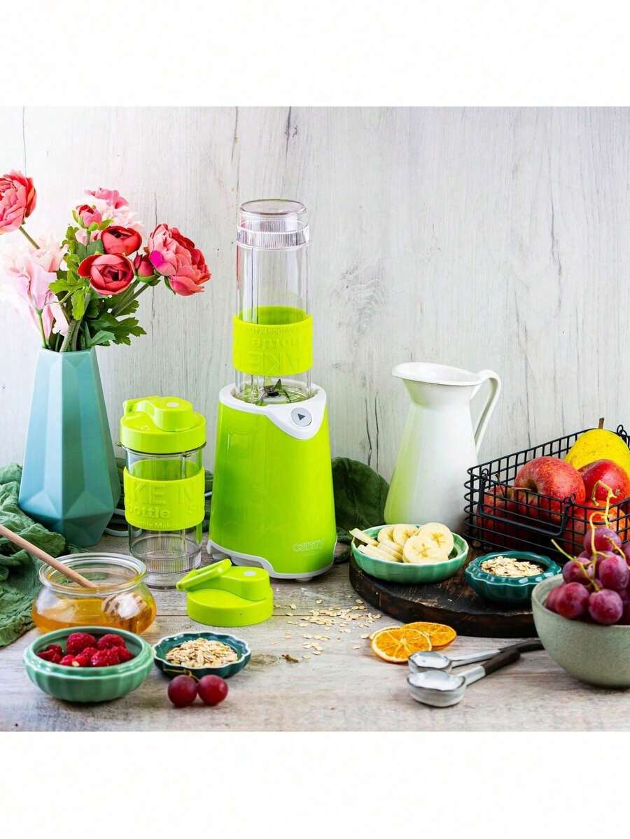 CAMRY Personal Blender, Portable Smoothie Blender, To-Go Blender - Compact Design, Travel Bottle Included, Easy Clean, Green - EU E Type Plug(220-240V) - View 1