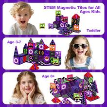 3D DIY Creative Magnetic Tiles, Colorful Theme Children's Magnetic Building Blocks Gift Set, Easily Assemble Multiple 3D Shapes, Early Education Intellectual Development And Hands-On Thinking, Suitable For Parent-Child Interactive Role-Playing Games, Exquisite Gift Box, Suitable For Boys And Girls, Premium Children's Birthday Gift, Holiday Party Gift - Multicolor - View 2