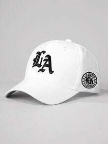 1pc Men's Gothic LA Letter Embroidered Baseball Cap, Street Fashion Casual Hat, Spring/Autumn Travel, Beach Vacation - Baseball Cap - View 11