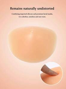 1 Set Invisible Left/Right Universal Silicone Breast Pads, Natural Fit To Body Shape, Suitable For Autumn, Daily Wear - Multi-color - View 5