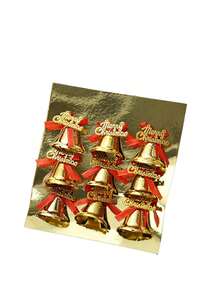 1 Set Gold Christmas Bell Decorations, Suitable For Hanging On Christmas Tree And Yard Gift Boxes; Bell Pendant, Holiday Home And Outdoor Decor, Winter Party Decoration - A - View 10