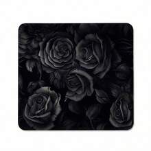 Black Rose Pattern Mouse Pad, Artistic Design Style, Large Desk Mat, Natural Non-Slip Rubber Base, Suitable For Work, Gaming, Office, Home, Women Friends, Back To School Gift, Gaming Mouse Pad, Desktop Accessories, Office Supplies, Desktop Decoration - A - View 12